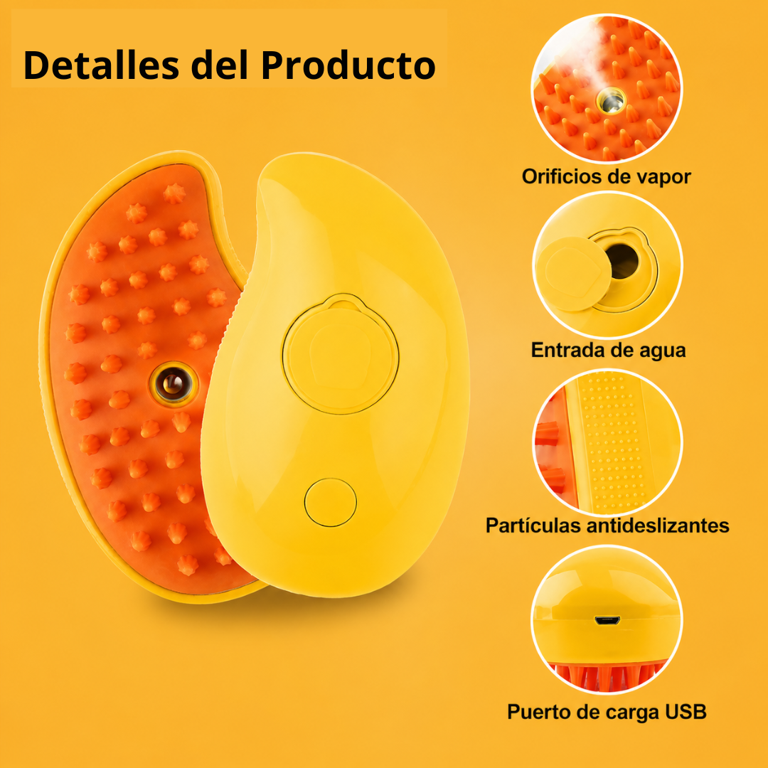 Cepillo de vapor para mascotas